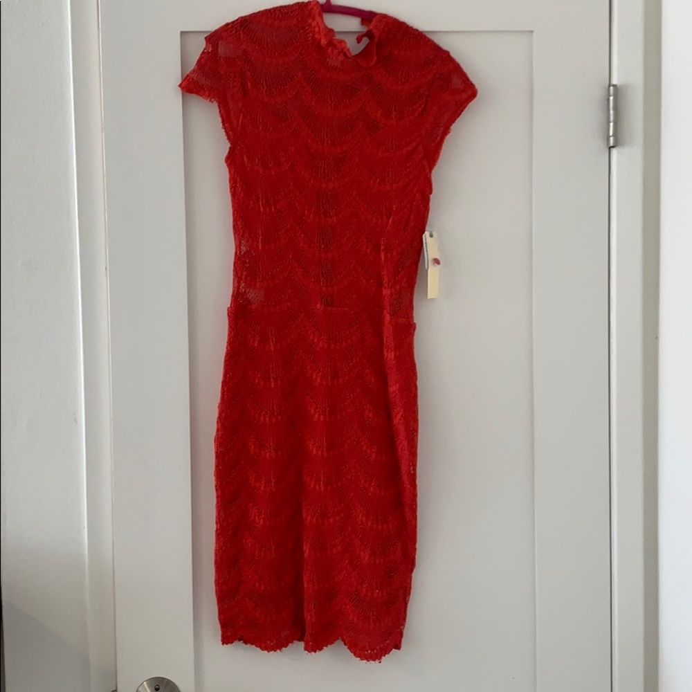 free people red/rouge dress with tags on
